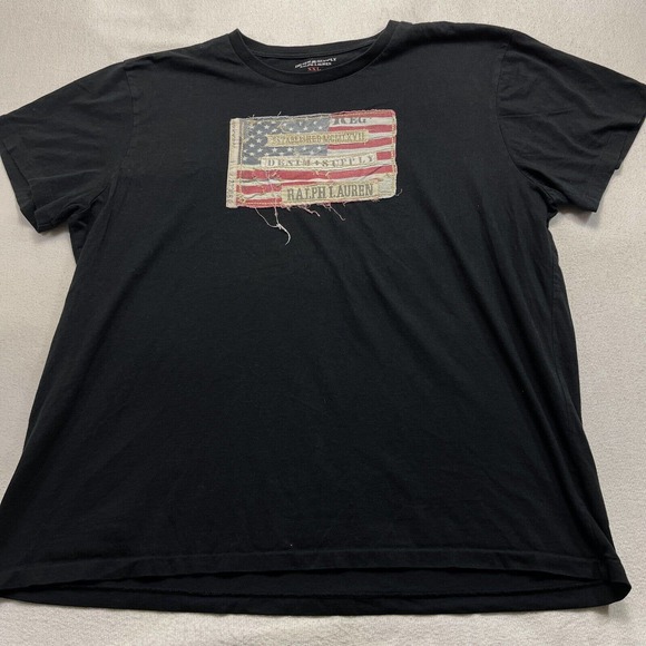 Denim & Supply Ralph Lauren Other - Denim Supply Ralph Lauren Black Tee USA Flag Mens 2XL XXL Cotton T Shirt